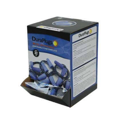 DuraPlugs™ Metal Detectable Corded Single Use Disposable Foam Earplug