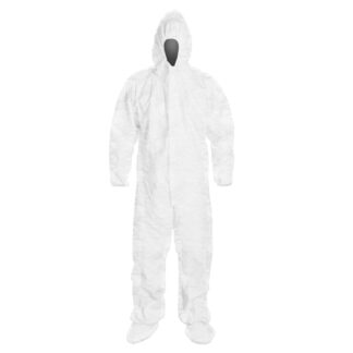 Medium Weight Coverall With Attached Hood, Boots & Elastic Wrists