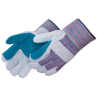 Select Green Cowhide Double Palm with Safety Cuff
