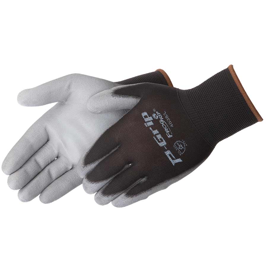Gray Polyurethane Coated Seamless Gloves - Liberty Safety