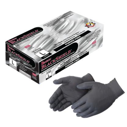 4 Mil Black Nitrile Exam Grade Disposable Gloves - Image 2