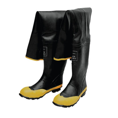 32.5" Black Steel Toe Hip Wader Boots