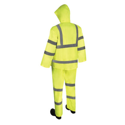 Class 3 3-Piece Hi-Vis Green Rainsuit - Image 2
