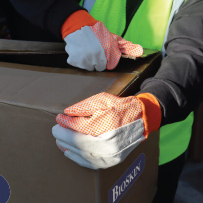10 oz. Cotton/Poly Canvas with Orange PVC Dots - Image 4