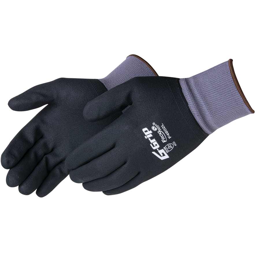Black G-Grip Nitrile Coated Seamless Gloves | Liberty Safety
