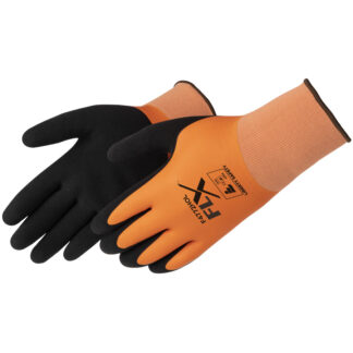 Black Sandy Foam Latex Coated Seamless Gloves