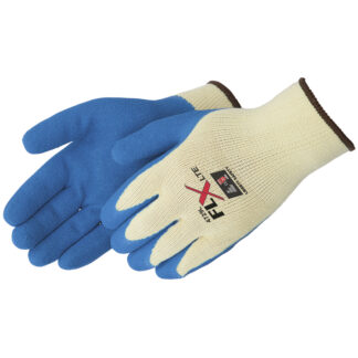 Blue Latex Coated Seamless Gloves