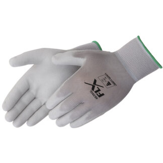 Gray Polyurethane Coated Seamless Gloves