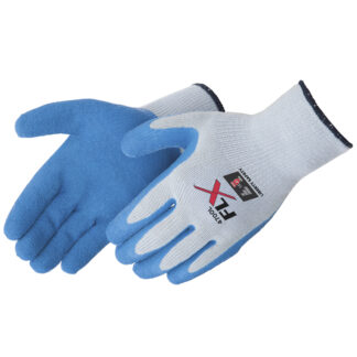 Blue Latex Coated Seamless Gloves