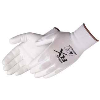 White Polyurethane Coated Seamless Gloves