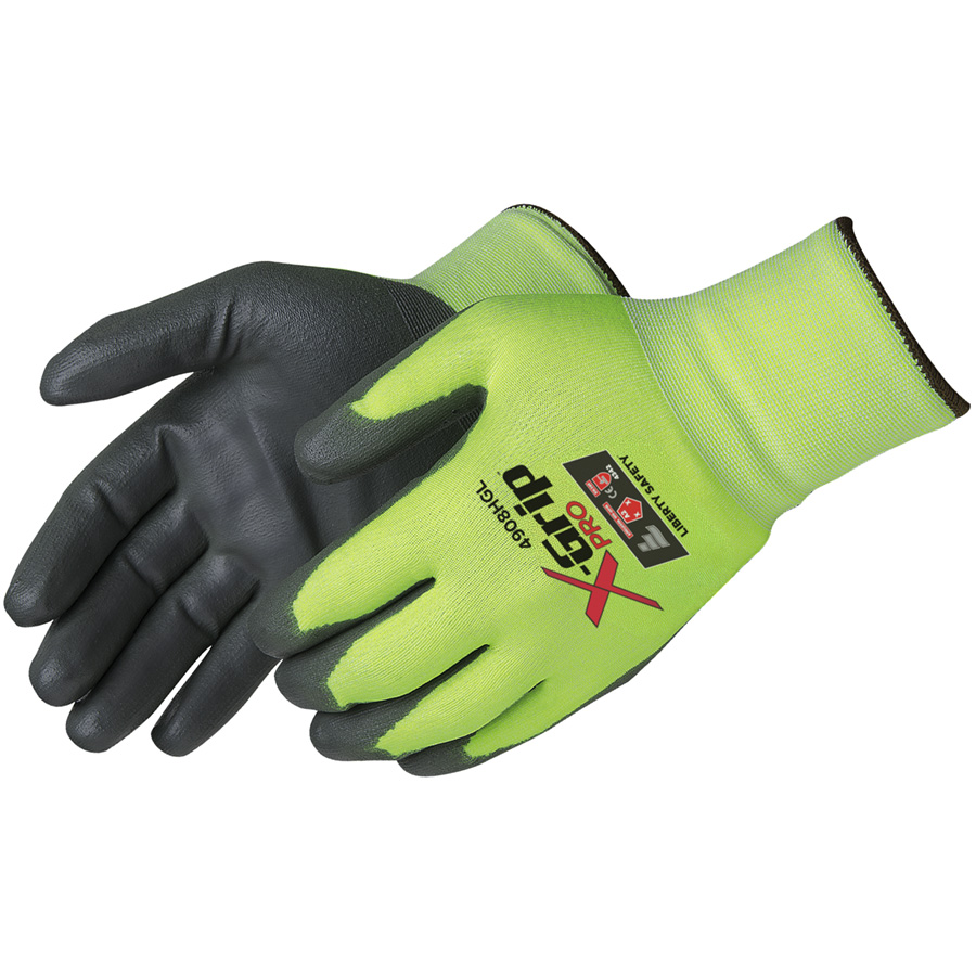 ANSI A2 Gray Polyurethane Cut Resistant Gloves