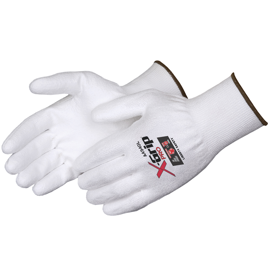 ANSI A2 White Polyurethane Cut Resistant Gloves