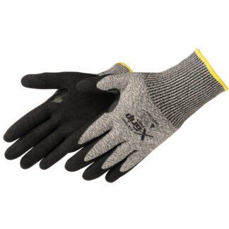 ANSI A6 Black Sandy Foam Nitrile Cut Resistant Gloves