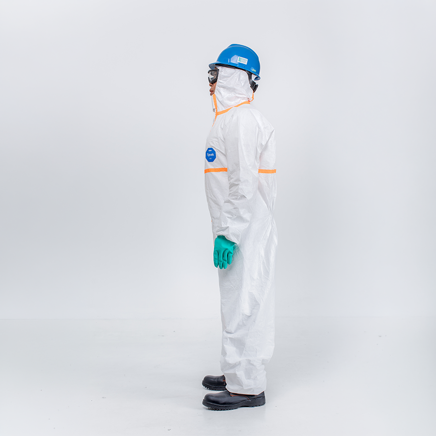 Coveralls With Attached Hood Elastic Wrists & Ankles - Image 4