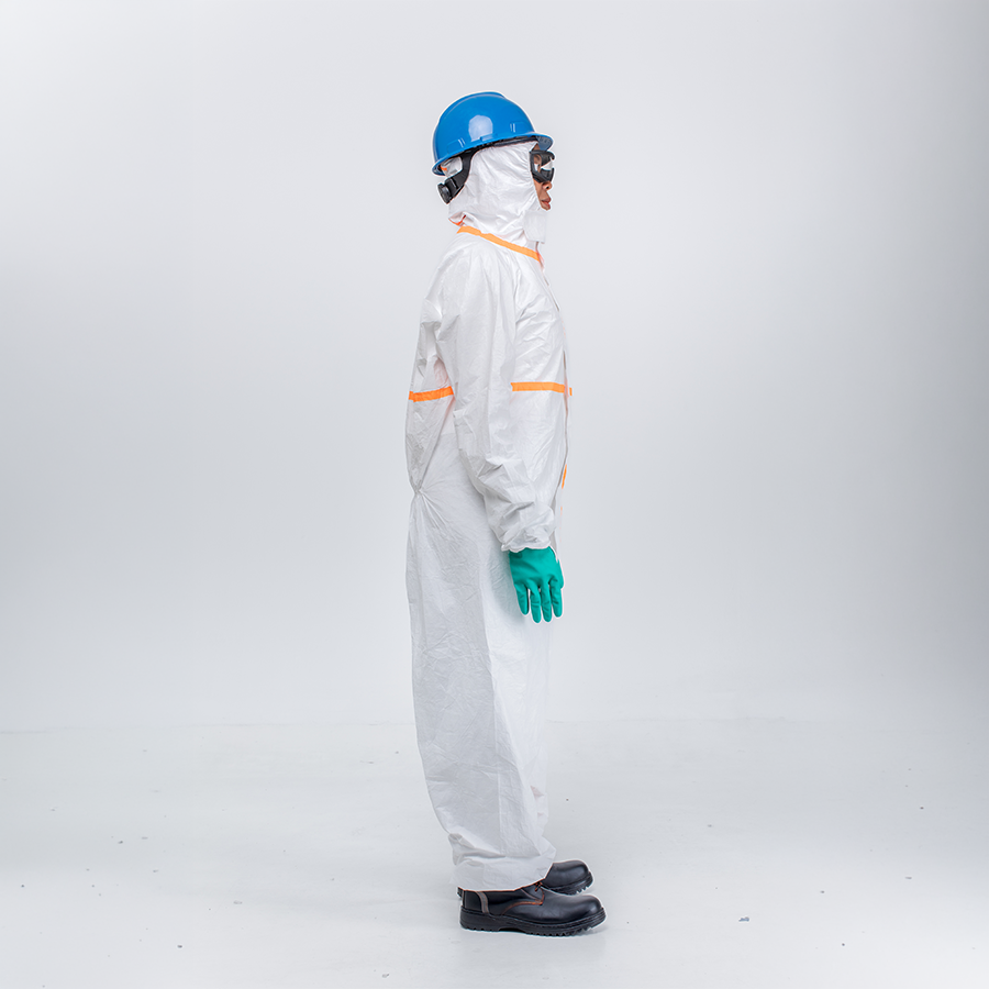 Coveralls With Attached Hood Elastic Wrists & Ankles - Image 3
