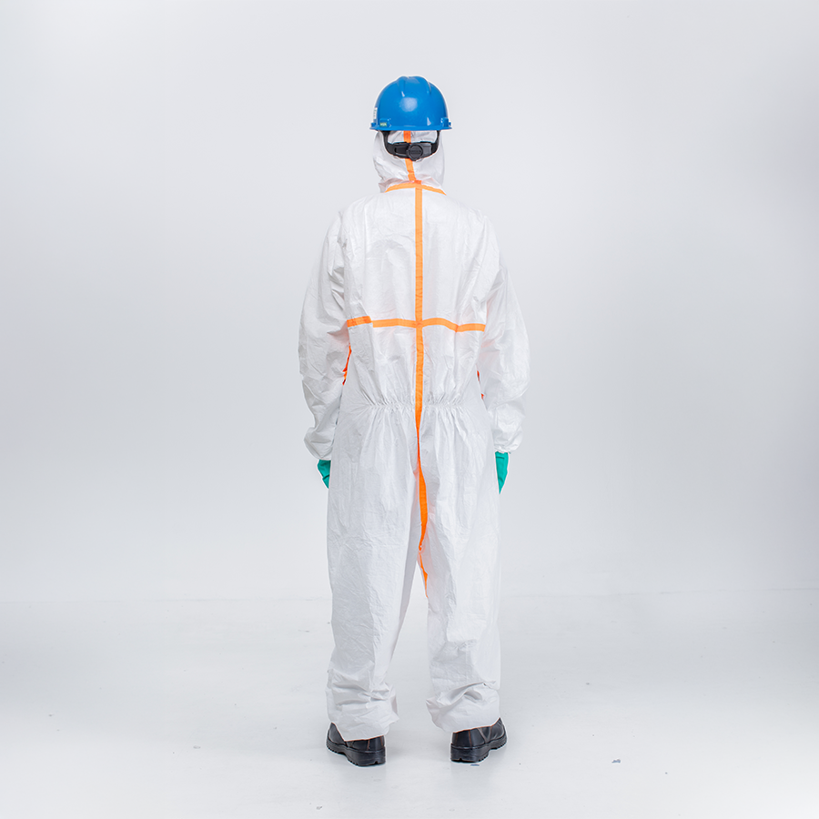 Coveralls With Attached Hood Elastic Wrists & Ankles - Image 2