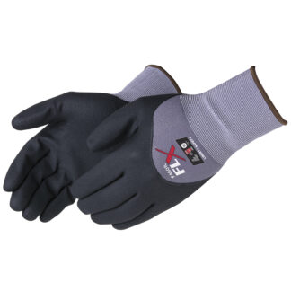 15 Gauge Black Microfoam Nitrile 3/4 Coated Seamless Gloves