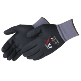 15 Gauge Fully Black Microfoam Nitrile Coated Seamless Gloves