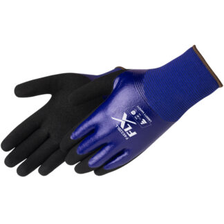 18 Gauge Blue Sandy Foam Nitrile Coated Seamless Gloves