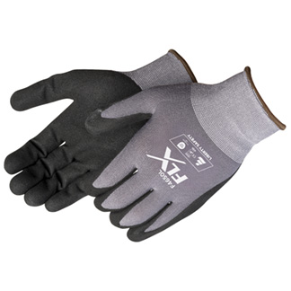 15 Gauge Black Sandy Nitrile Coated Seamless Gloves