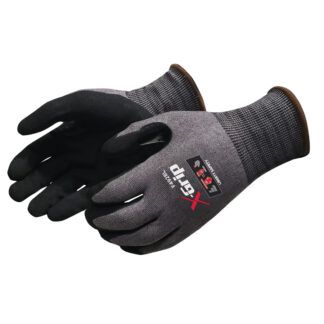 ANSI A6 Black Sandy Nitrile Cut Resistant Gloves