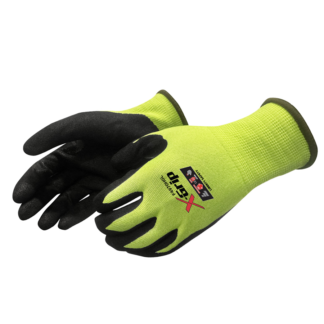 ANSI A6 Black Sandy Nitrile Cut Resistant Gloves