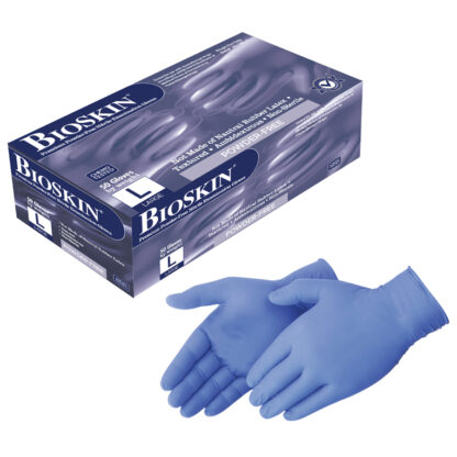 6 Mil Violet Blue Nitrile Exam Grade Disposable Gloves - Image 2