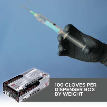 6 Mil Black Nitrile Exam Grade Disposable Gloves - Image 3