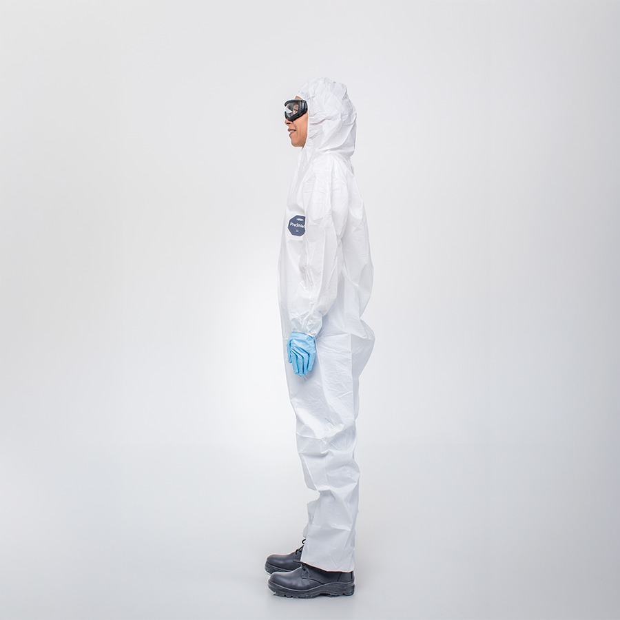 Coveralls With Attached Hood Elastic Wrists & Ankles - Image 3