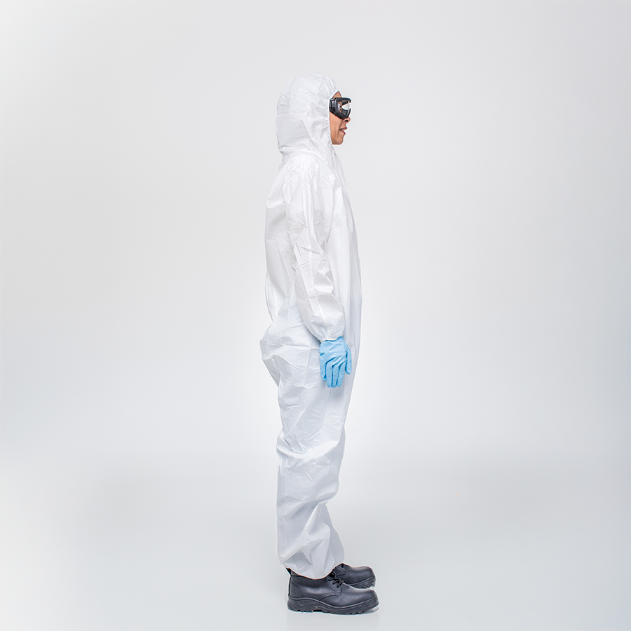 Coveralls With Attached Hood Elastic Wrists & Ankles - Image 2