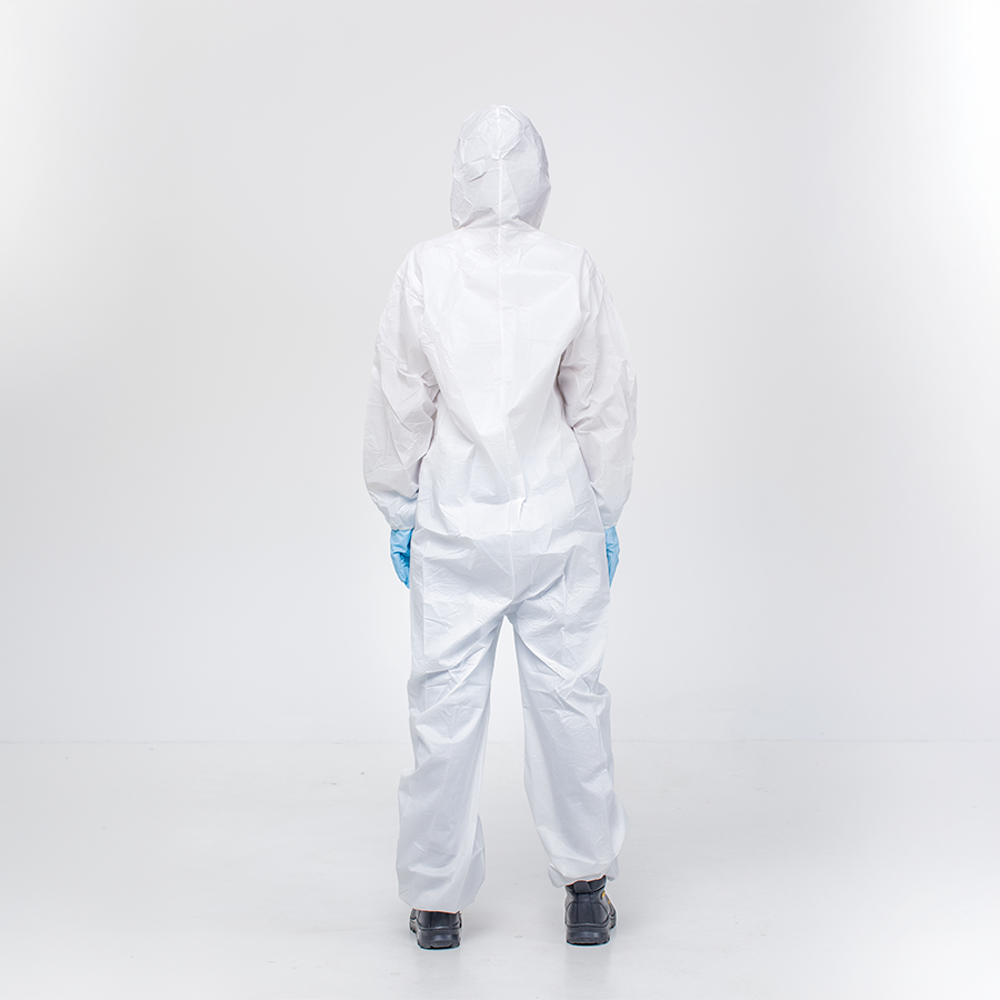 Coveralls With Attached Hood Elastic Wrists & Ankles - Image 5