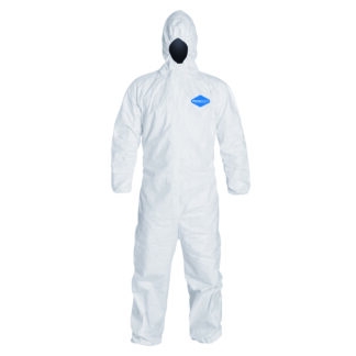 Coverall With Attached Hood & Elastic Ankles