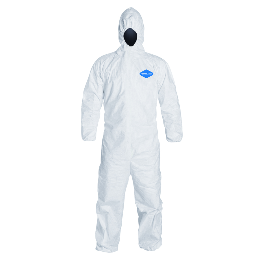 Coverall With Attached Hood & Elastic Ankles