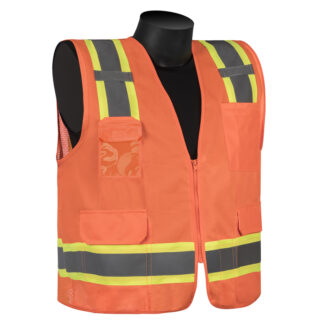 Class 2 Two-Tone Surveyor Vest (Solid Front Mesh Back)