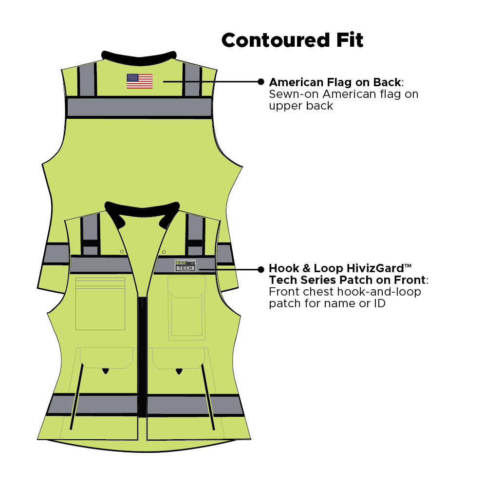 Class 2 Mesh SlimFit™ Surveyor Vest - Image 3